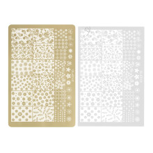 Nail Art Stamping Plate Butterfly Lace Design with Precise Etching, Durable Stainless Steel Template