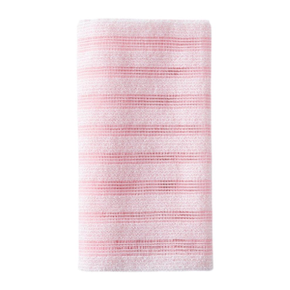 Pink Exfoliating Washcloth Long Body Scrub Towel With Gentle Back Exfoliation, 25X100cm