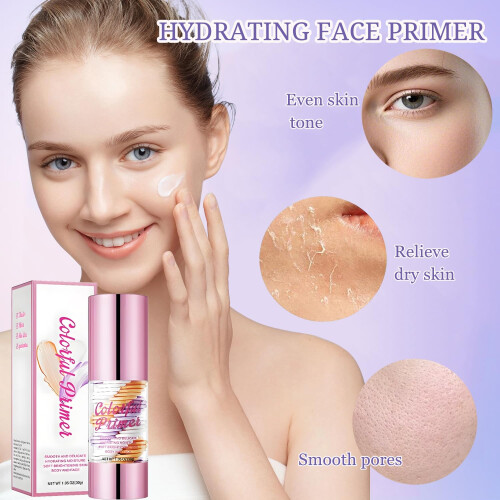 Hydrating Face Primer with Pore Blurring Effect for Smooth Skin, LongLasting Makeup Base 1