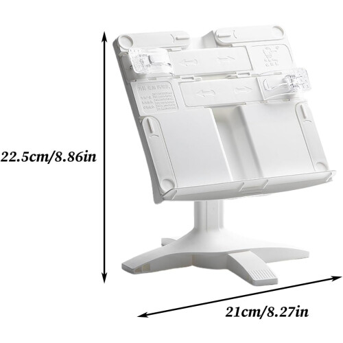 Adjustable Book Holder Reading Stand  Rotating HeightAdjustable Display For Music Sheet, Cookbook, Documents, Laptop 2