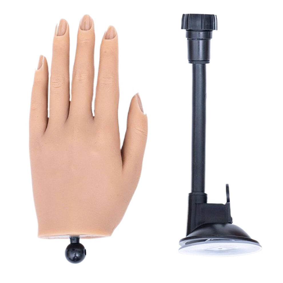 Practice Hand for Acrylic Nails with Realistic Silicone Texture and Bendable Fingers for Nail Art