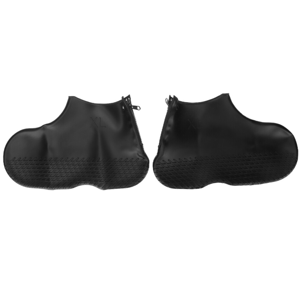 Silicone Waterproof Shoe Covers, Thickened Silica Gel Non-Slip Overshoes - Reusable, Portable Protection for Rain, Snow, Mud (Fits All Shoe Sizes)