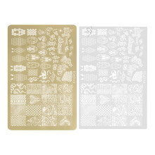 Nail Art Stamping Plate Butterfly Lace Design Stainless Steel Template with Multiple Pattern Designs