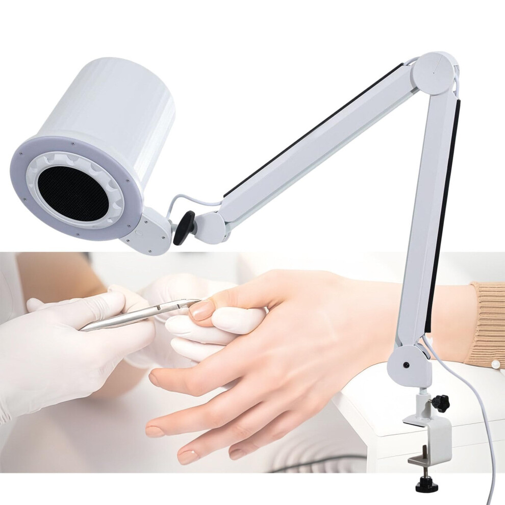 Light Nail Dust Collector With Led 80W Professional Nail Vacuum For Manicure Pedicure, Low Noise