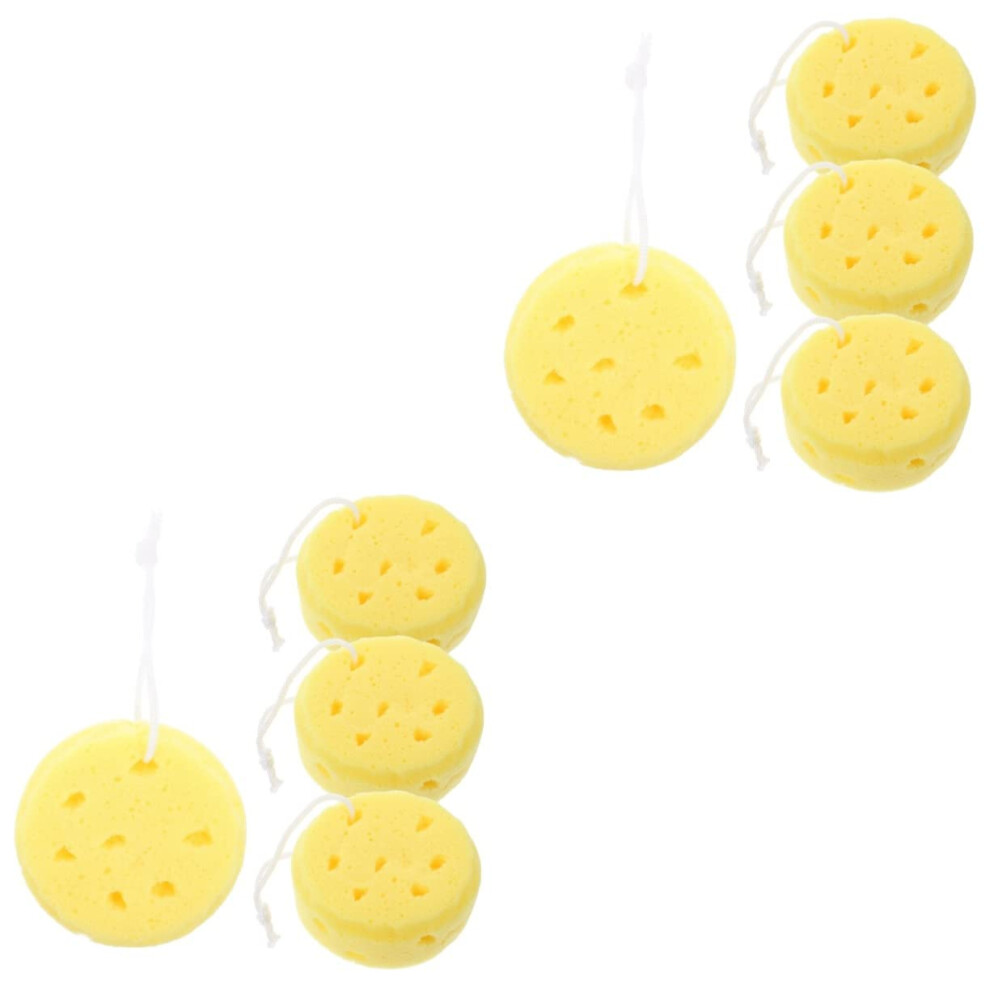 Shower Sponge with Lanyard for Men and Women, Exfoliating Body Loofah Bath Scrubber, 8pcs
