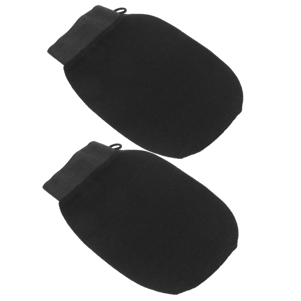 Exfoliating Bath Mitt 2pcs Gentle Dead Skin Removal Shower Glove Reusable Body Scrubber for Sensitive Skin