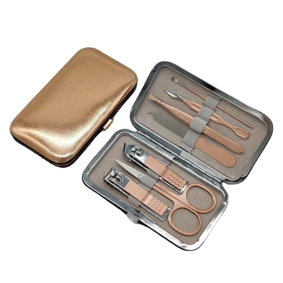 Stainless Steel Nail Clipper Set with Ergonomic Grip, Compact Pedicure Kit for Travel