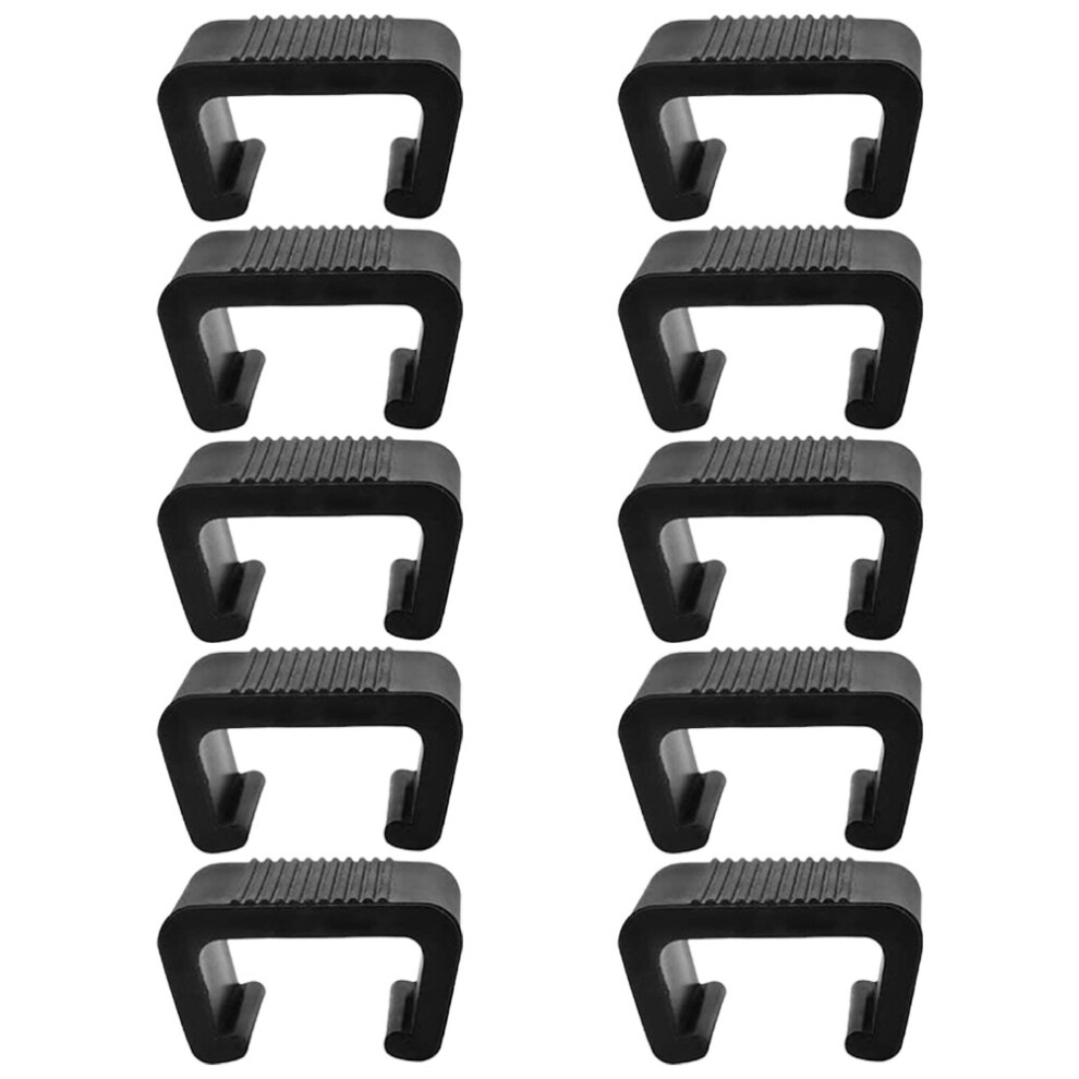 50Pcs Black Rattan Sofa Fasteners Clips For Patio Chair Connection 3613407246765