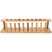 3Pcs Wooden Test Tube Rack Khaki Laboratory Holder for Experiment Use