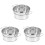 3Pcs Silver Small Metal Buckets Multipurpose Container for Snacks 4