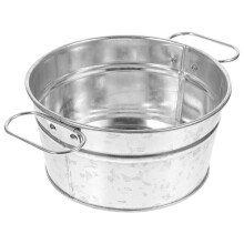 3Pcs Silver Small Metal Buckets Multipurpose Container for Snacks