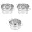 3Pcs Silver Small Metal Buckets Multipurpose Container for Snacks 5