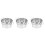 3Pcs Silver Small Metal Buckets Multipurpose Container for Snacks 6