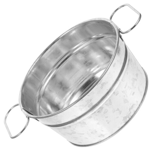 3Pcs Silver Small Metal Buckets Multipurpose Container for Snacks 1