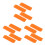 12Pcs Travel-Friendly Orange Rubber Quick Stain Cleaner 8