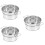 3Pcs Silver Small Metal Buckets Multipurpose Container for Snacks 9
