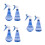 6Pcs Portable Blue Plant Spray Bottle Plastic with Adjustable Nozzle 4