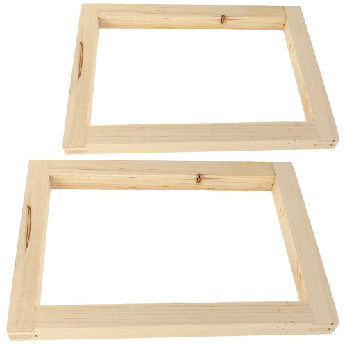 8Pcs Compact Wooden Screen Printing Frames Reusable DIY Supplies 2