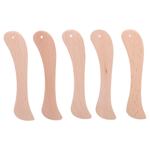 20Pcs Wooden Bookbinding Tools Beige Paper Creaser Folder for Office 2