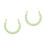 2Pcs Stylish Green Metal Bag Chain Handbag Shoulder Strap Replacement 3