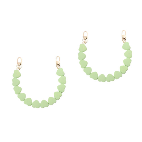 2Pcs Stylish Green Metal Bag Chain Handbag Shoulder Strap Replacement 2