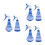 6Pcs Portable Blue Plant Spray Bottle Plastic with Adjustable Nozzle 7