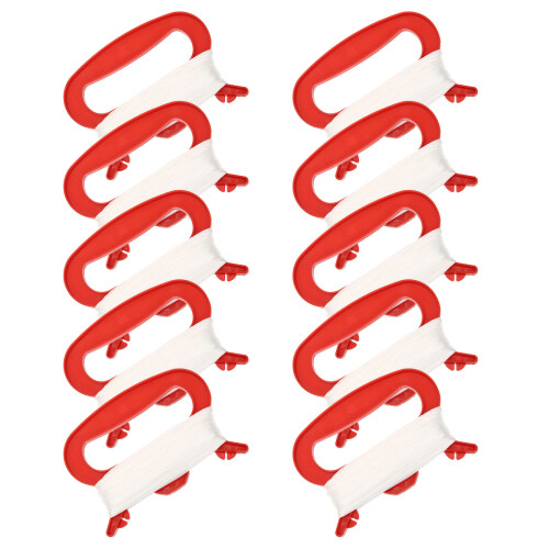 40Pcs Red Plastic Kite Reel Spools with Comfortable Grip Handles 1