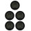 5Pcs Car Dashboard Clock Solar Powered Metal Digital Thermometer Auto 4