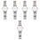 5Pcs White Men Watch Stylish Luminous Steel Strap 4