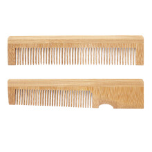 4Pcs Small Khaki Bamboo Beard Comb for Men Pocket-Sized Hair Styling