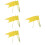 20Pcs Yellow Iron Triangular Flags Yard Marking Flags for Garden Use 8