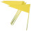 20Pcs Yellow Iron Triangular Flags Yard Marking Flags for Garden Use 1