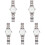 5Pcs White Men Watch Stylish Luminous Steel Strap 2