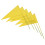 20Pcs Yellow Iron Triangular Flags Yard Marking Flags for Garden Use 3