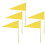 20Pcs Yellow Iron Triangular Flags Yard Marking Flags for Garden Use 2