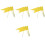 20Pcs Yellow Iron Triangular Flags Yard Marking Flags for Garden Use 4