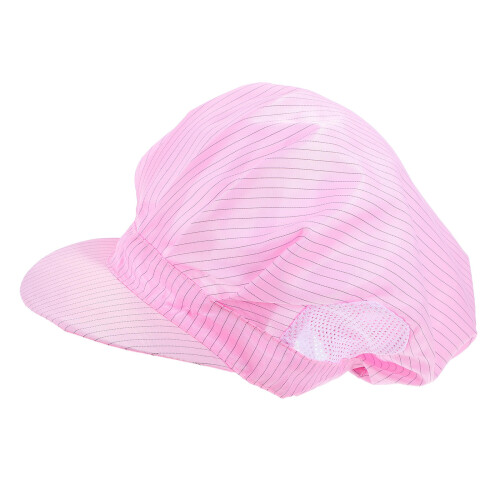 2Pcs Secure Fit Pink Anti-Static Working Hat for Food and Electronics 1