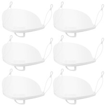 40Pcs Clear Pe Plastic Chef Mask Food Serving Nose and Mouth Cover