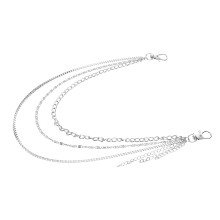 10Pcs Adjustable Silver Metal Waist Chain Belt Women Punk Star Design