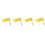 20Pcs Yellow Iron Triangular Flags Yard Marking Flags for Garden Use 5