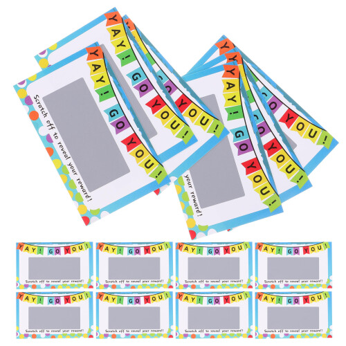 500Pcs Paper Scratch Cards and Stickers Multi Prize Kit 1