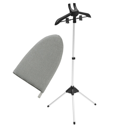 2Sets Portable Adjustable Ironing Clothes Rack Foldable Steamer Hanger