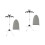 2Sets Portable Adjustable Ironing Clothes Rack Foldable Steamer Hanger 6