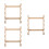3Pcs Space-Saving Solid Wood Sword Wall Display Stand for Home 10