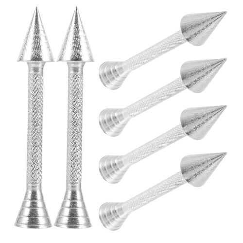 24Pcs Aluminum Cake Decorating Rods Silver Piping Tips Icing Tools Kit