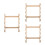 3Pcs Space-Saving Solid Wood Sword Wall Display Stand for Home 6