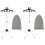 2Sets Portable Adjustable Ironing Clothes Rack Foldable Steamer Hanger 4