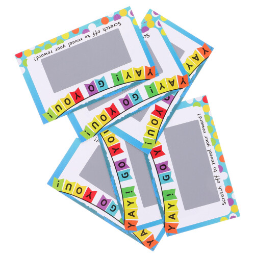 500Pcs Paper Scratch Cards and Stickers Multi Prize Kit 2