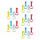20Pcs Playpen Pull Up Bars Plastic Baby Exercise Rings Assorted Colors 3