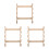 3Pcs Space-Saving Solid Wood Sword Wall Display Stand for Home 9